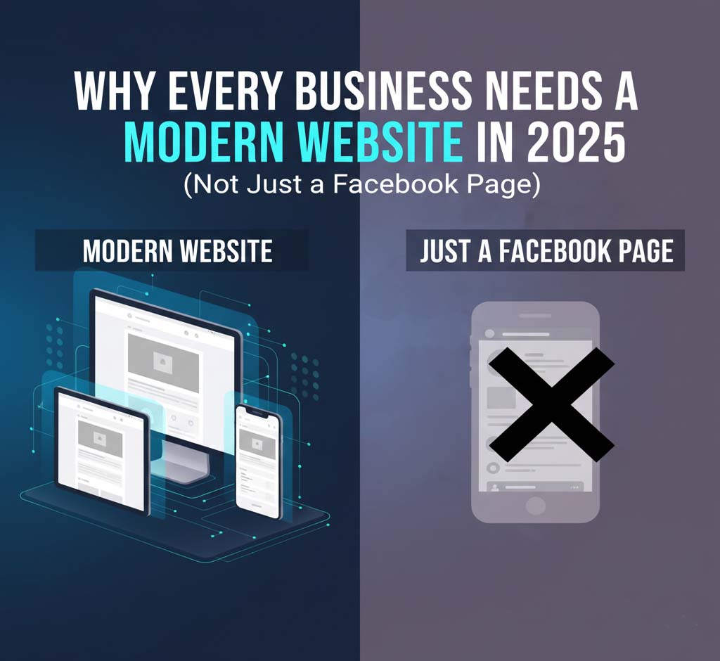 Why Every Business Needs a Modern Website in 2025 (Not Just a Facebook Page)
